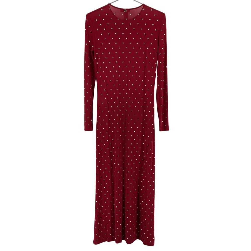Paco Rabanne Embellished Red Polka Dot Dress Size 40 FR / 8 US - Picture 3 of 6